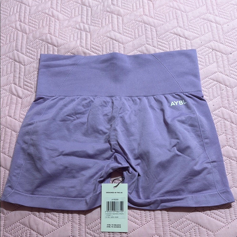 AYBL Lavender Empower Seamless Workout Shorts